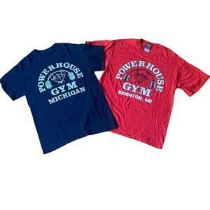 VINTAGE POWERHOUSE GYM SHIRTS SIZE MEDIUM  MICHIGAN BUNDLE
B7